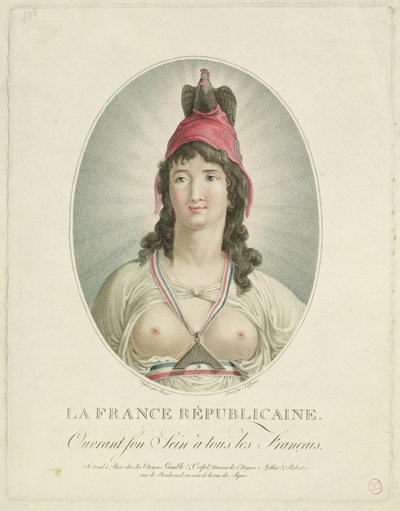 The French Republican, engraved by A. Clement by Louis Simon Boizot